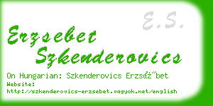 erzsebet szkenderovics business card